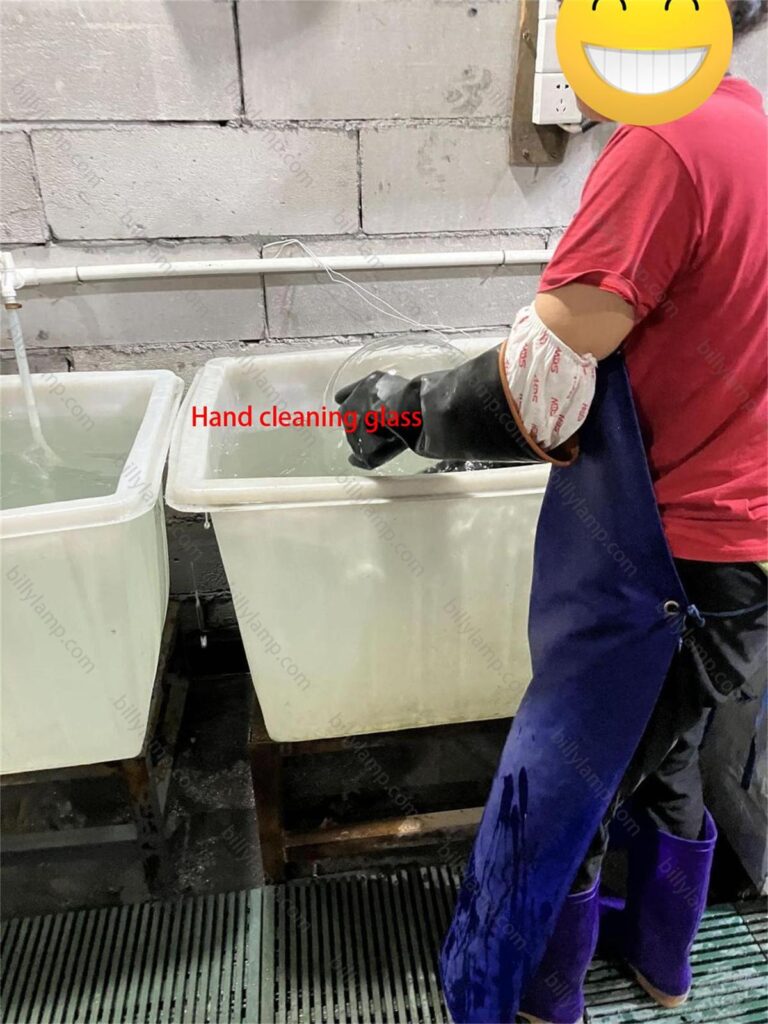 Hand cleaning glass