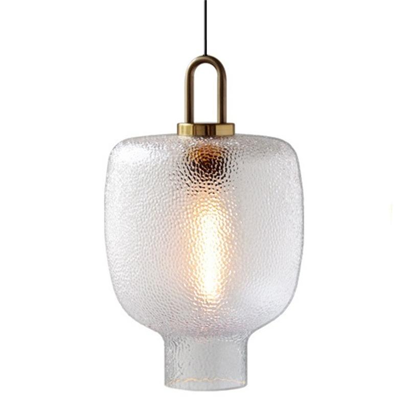 textured glass pendant light